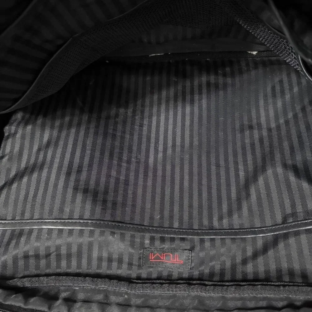 Tumi Black Nylon and Leather Tote Bag